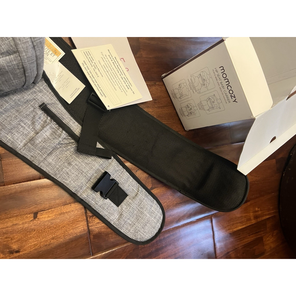 MomCozy Hip Seat Baby Carrier - Large Grey with Black Detailing - Picture 5 of 5